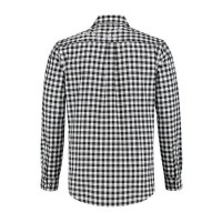Overhemd: Zwart-Wit met stiksel 100% Katoen met Krempelarm